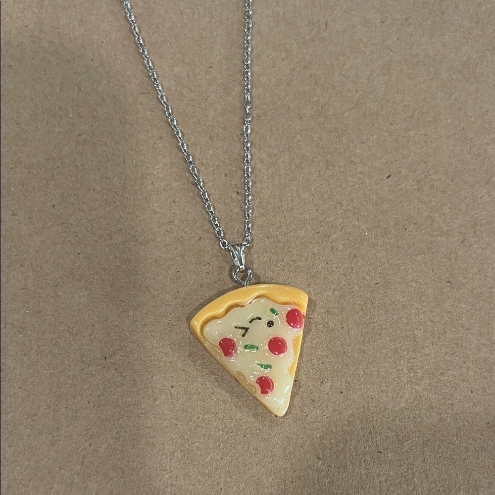 3/$30 Cheesy Pizza Slice Necklace